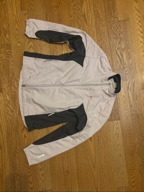 Nike Pink and Charcoal Zip-Front Athletic Jacket
